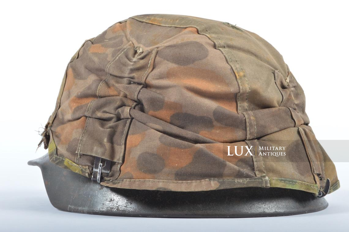 Casque et couvre-casque Waffen-SS, camouflage platane latéral, identifé, « Wiking Division » - photo 39