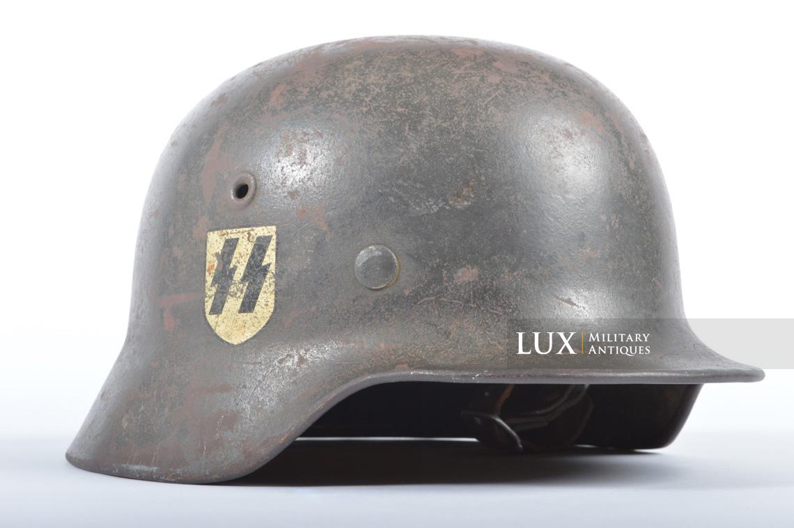 Casque et couvre-casque Waffen-SS, camouflage platane latéral, identifé, « Wiking Division » - photo 52