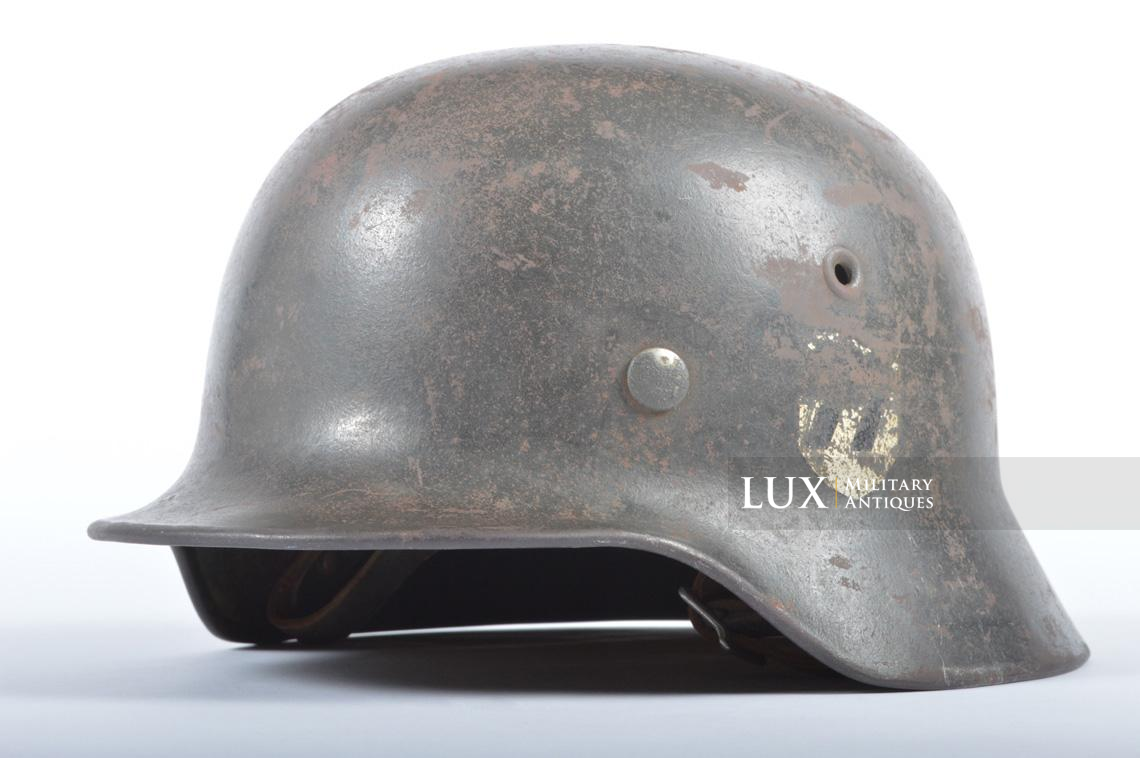 Casque et couvre-casque Waffen-SS, camouflage platane latéral, identifé, « Wiking Division » - photo 54