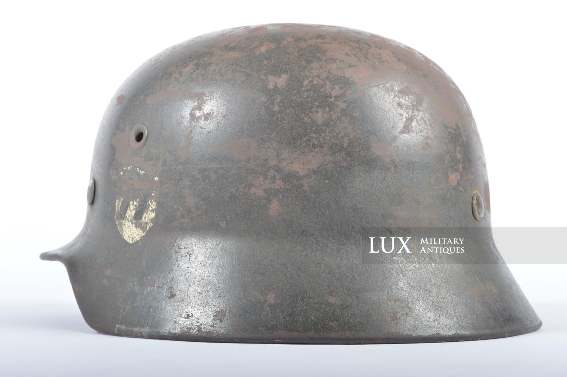 Casque et couvre-casque Waffen-SS, camouflage platane latéral, identifé, « Wiking Division » - photo 56