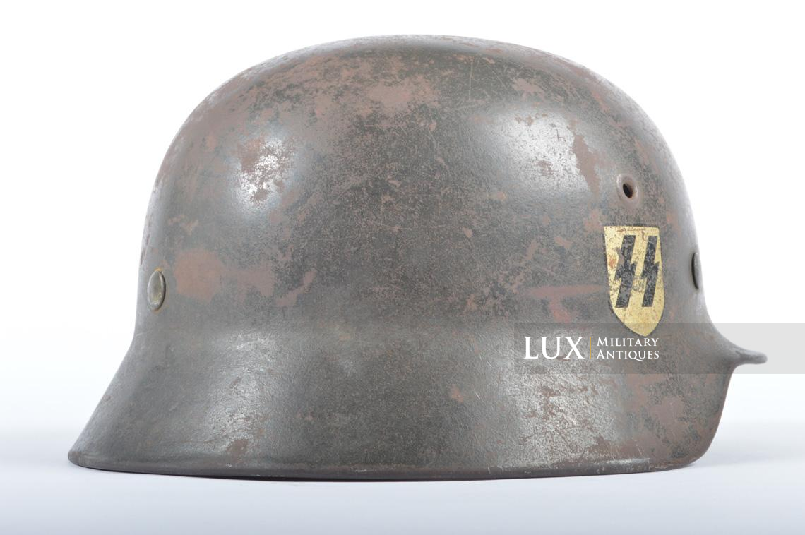 Casque et couvre-casque Waffen-SS, camouflage platane latéral, identifé, « Wiking Division » - photo 58