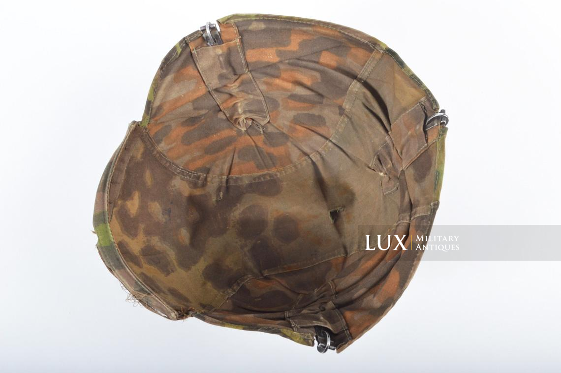 Casque et couvre-casque Waffen-SS, camouflage platane latéral, identifé, « Wiking Division » - photo 30