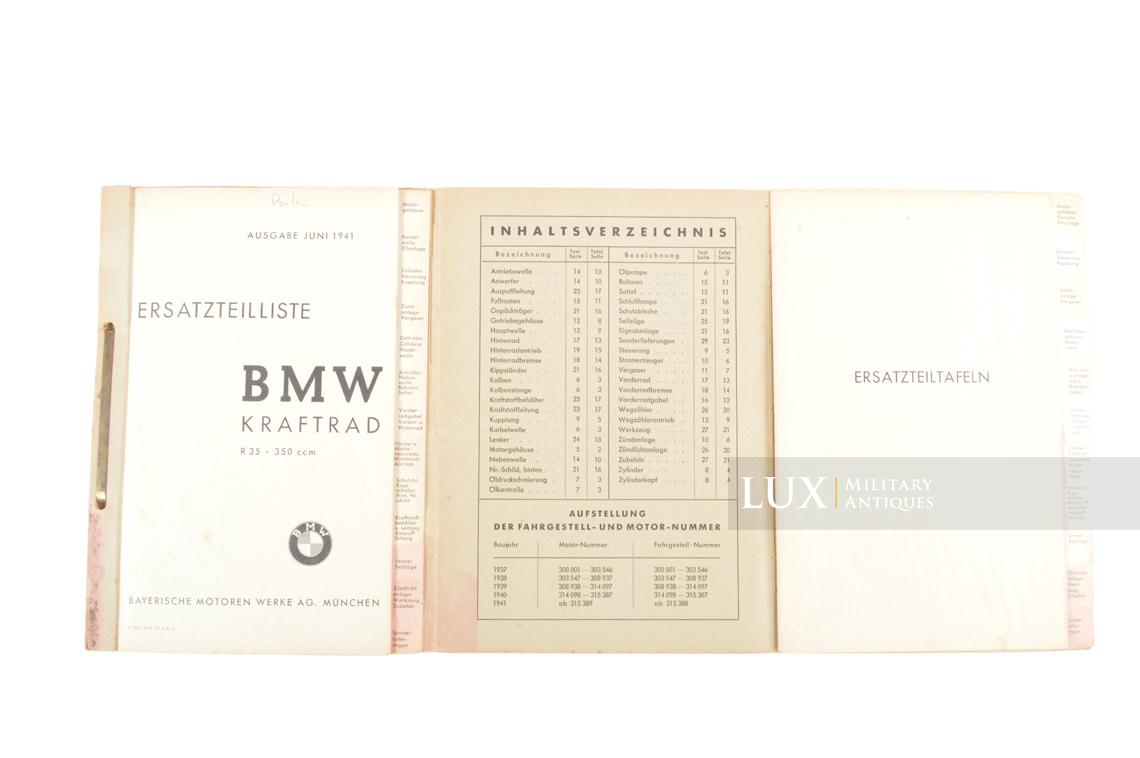 Catalogue allemand pour les pièces détaches de la moto « BMW R-35 » - photo 8