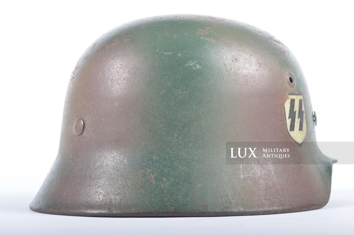 Casque M40 Waffen-SS double insigne camouflé trois tons - photo 13