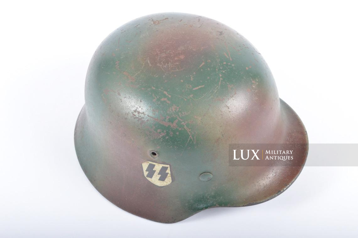 Casque M40 Waffen-SS double insigne camouflé trois tons - photo 14