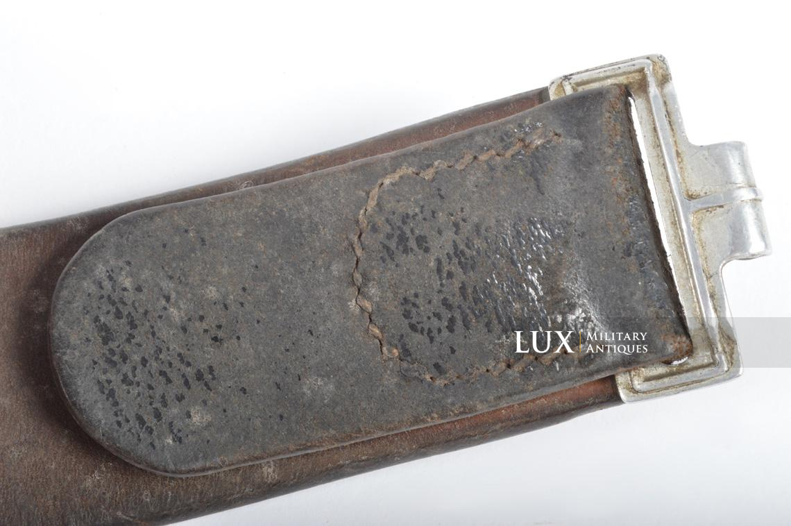 Rare cuir de ceinturon Waffen-SS précoce de la Totenkopf, « 2.4. SS T ST. » - photo 8