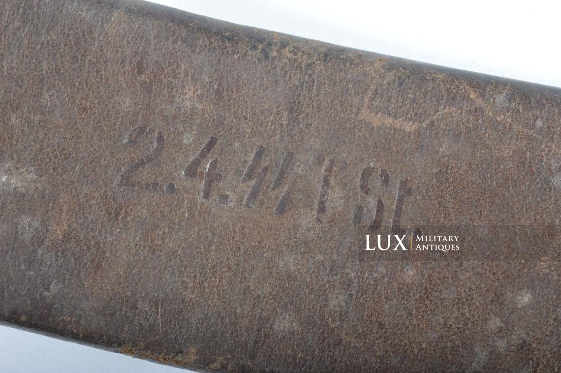 Rare cuir de ceinturon Waffen-SS précoce de la Totenkopf, « 2.4. SS T ST. » - photo 10