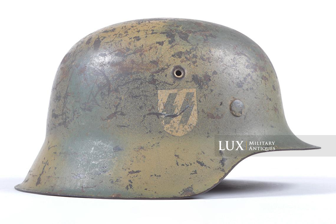 M42 Waffen-SS single decal two-tone spray camouflage combat helmet, « Normandy » - photo 4