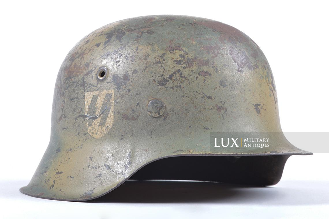 M42 Waffen-SS single decal two-tone spray camouflage combat helmet, « Normandy » - photo 7