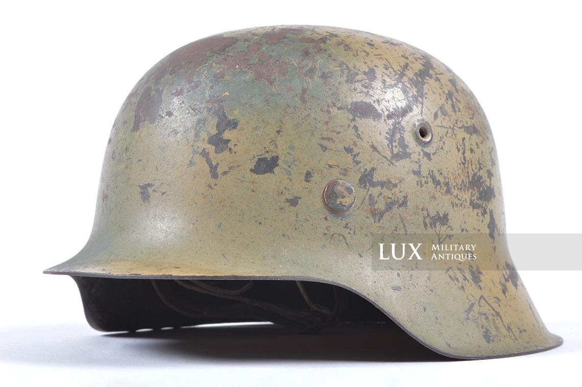 M42 Waffen-SS single decal two-tone spray camouflage combat helmet, « Normandy » - photo 9