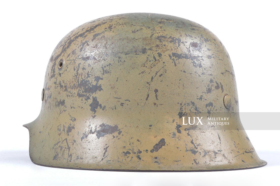 M42 Waffen-SS single decal two-tone spray camouflage combat helmet, « Normandy » - photo 11