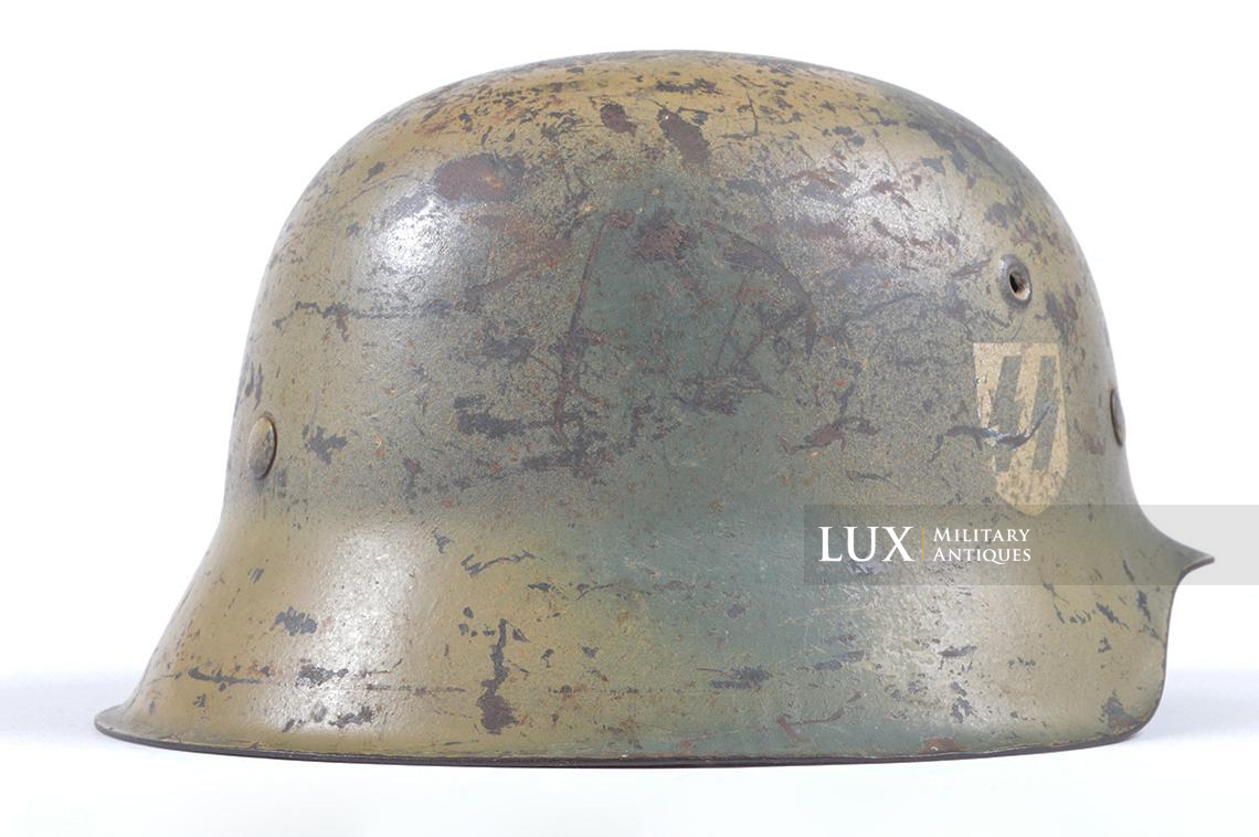 M42 Waffen-SS single decal two-tone spray camouflage combat helmet, « Normandy » - photo 13