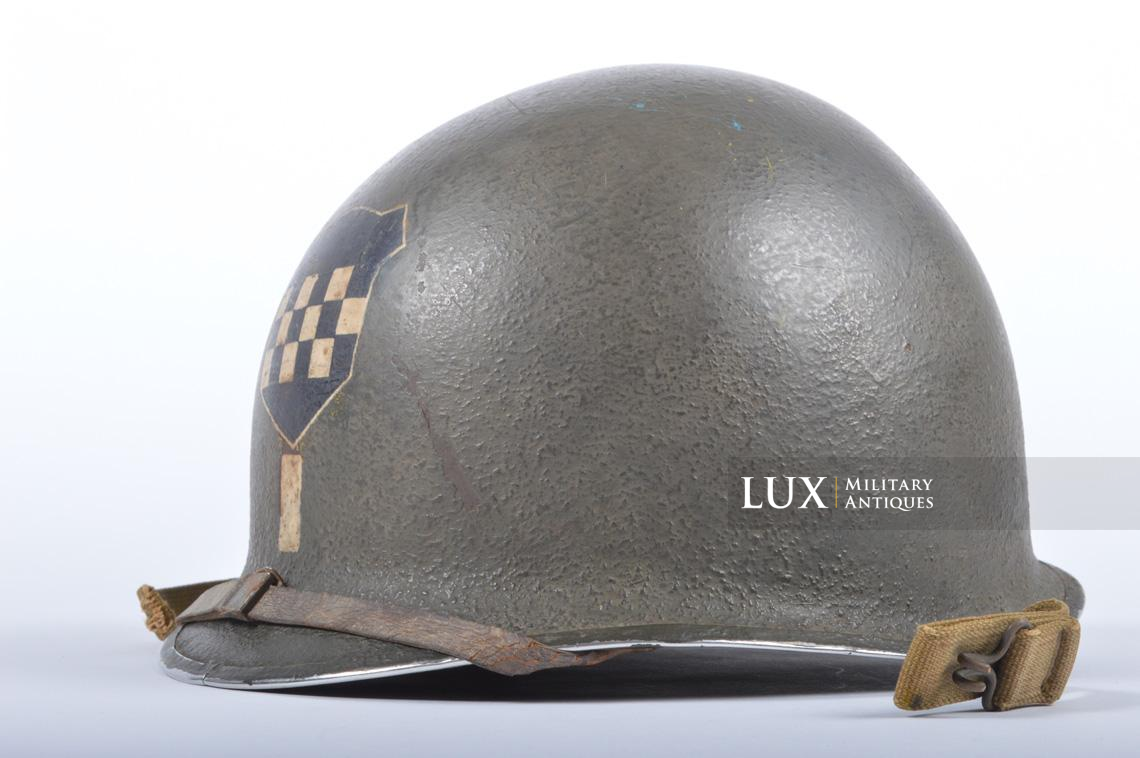 USM1 helmet, 924th FAB, 99th Infantry Division, Lt. Richard G. Fuchs - photo 13