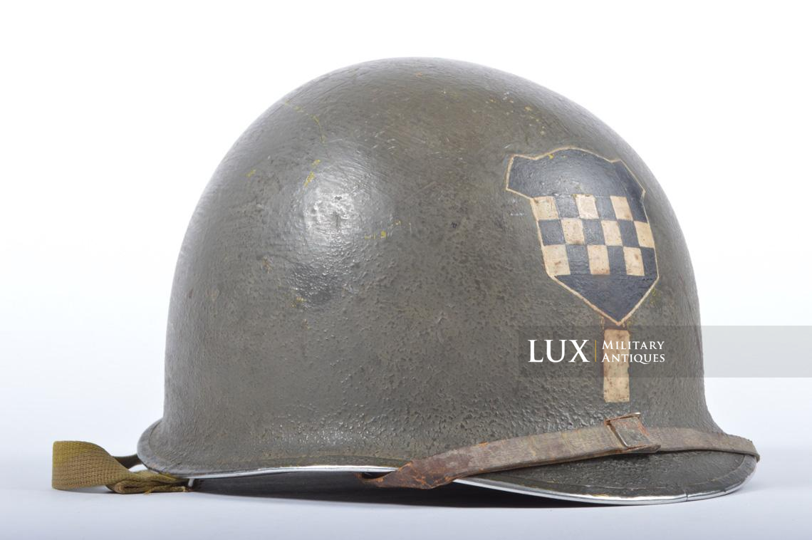 USM1 helmet, 924th FAB, 99th Infantry Division, Lt. Richard G. Fuchs - photo 7