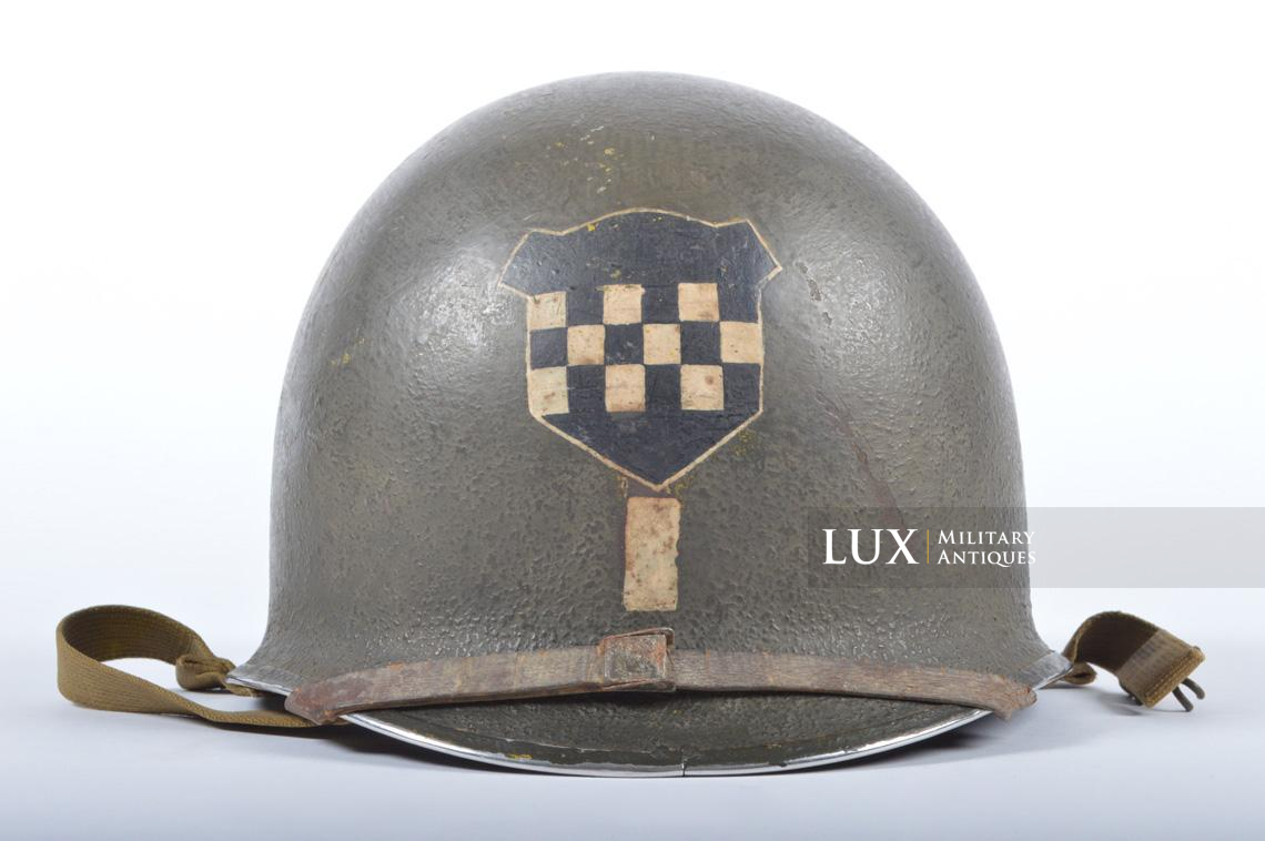 USM1 helmet, 924th FAB, 99th Infantry Division, Lt. Richard G. Fuchs - photo 6