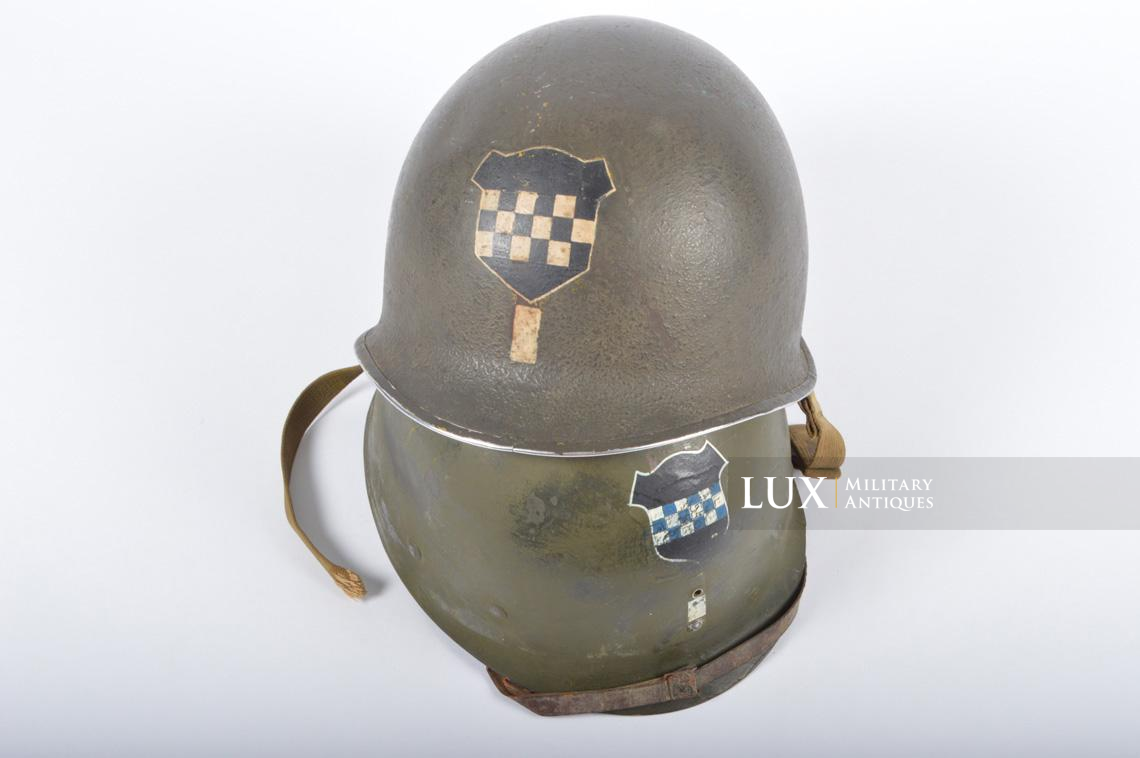 Casque USM1, 924th FAB, 99th Infantry Division, Lt. Richard G. Fuchs - photo 15