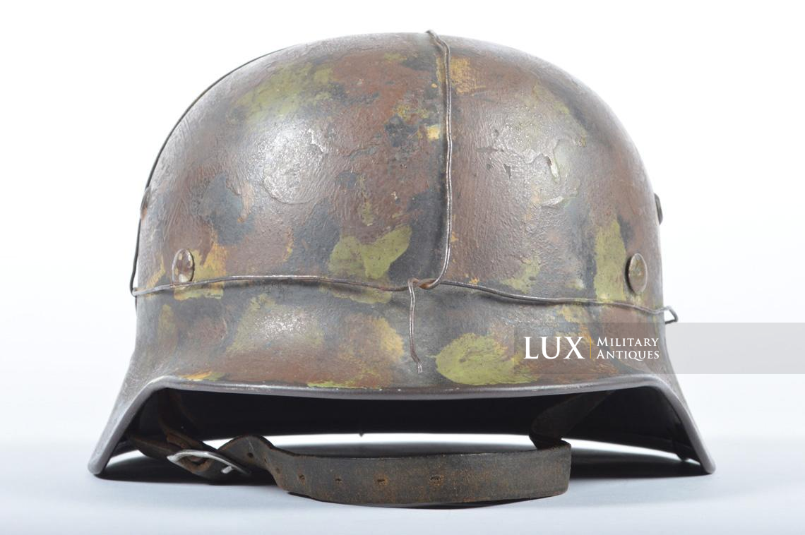 M35 Luftwaffe bailing wire three-tone brushed painted camouflage combat helmet, named - photo 8