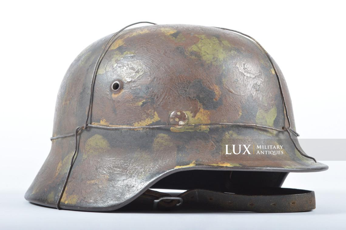 M35 Luftwaffe bailing wire three-tone brushed painted camouflage combat helmet, named - photo 9