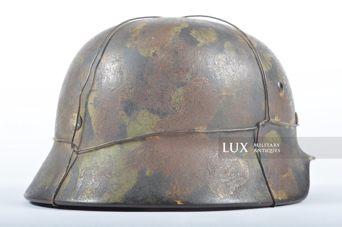 M35 Luftwaffe bailing wire three-tone brushed painted camouflage combat helmet, named - photo 11