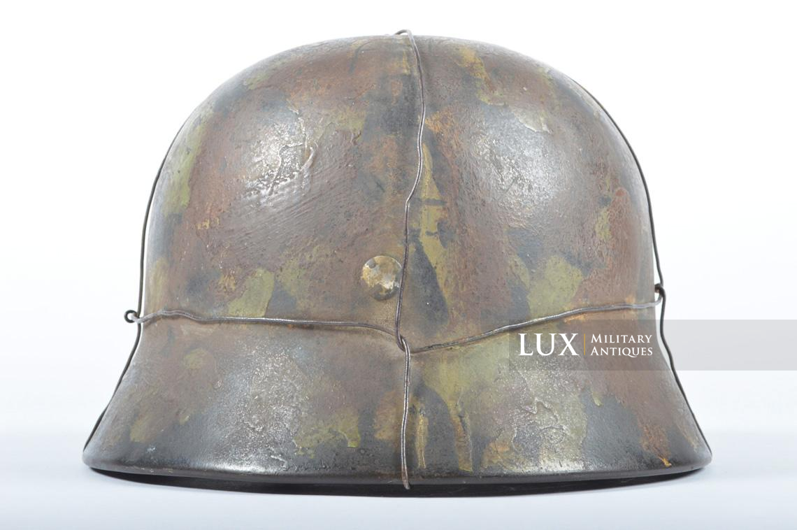 M35 Luftwaffe bailing wire three-tone brushed painted camouflage combat helmet, named - photo 12