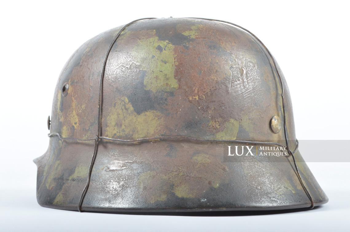 M35 Luftwaffe bailing wire three-tone brushed painted camouflage combat helmet, named - photo 13
