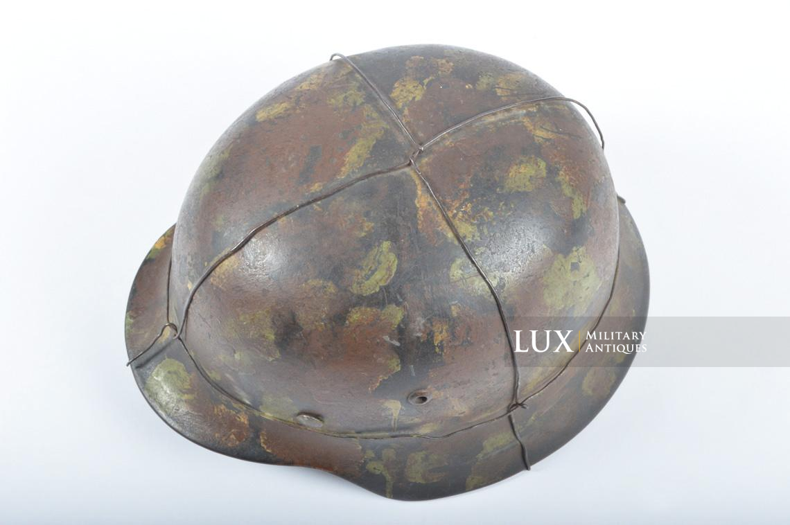 M35 Luftwaffe bailing wire three-tone brushed painted camouflage combat helmet, named - photo 14