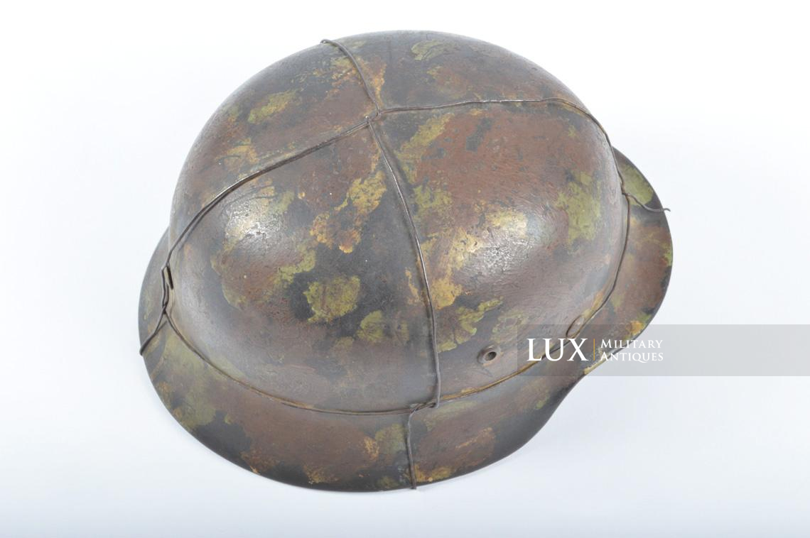 M35 Luftwaffe bailing wire three-tone brushed painted camouflage combat helmet, named - photo 15