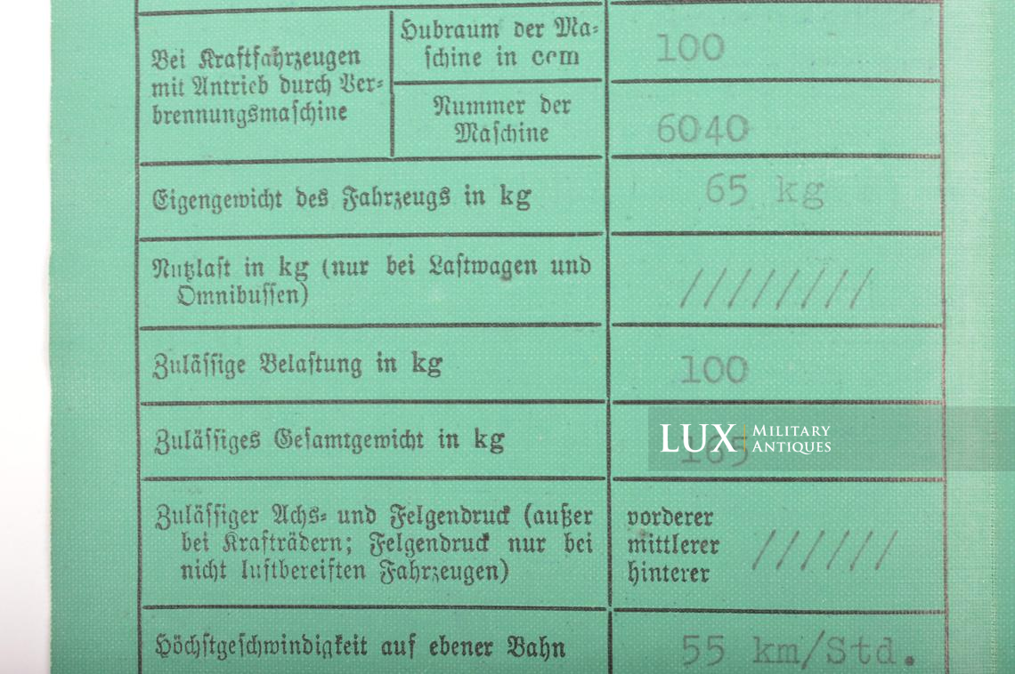 Document de bord de véhicule allemand et sa housse de protection, « VICTORIA A.G. » - photo 13