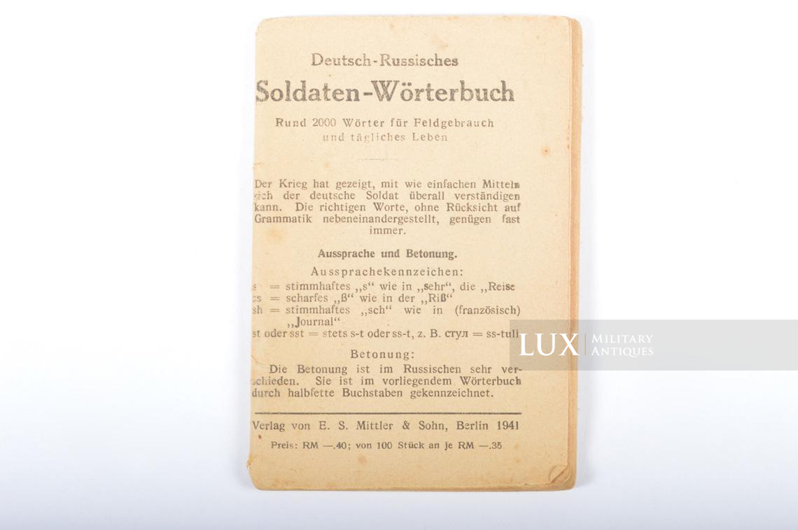 German - Russian soldiers translation booklet, « 1941 »  - photo 4