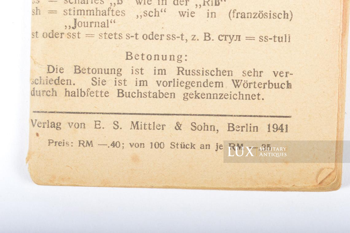 German - Russian soldiers translation booklet, « 1941 »  - photo 8