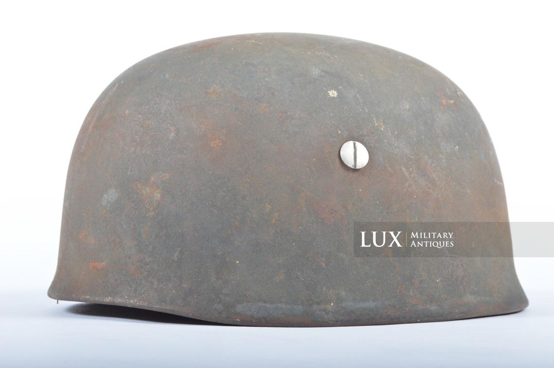 Late-war M38 German paratrooper combat helmet, « woodwork find » - photo 7