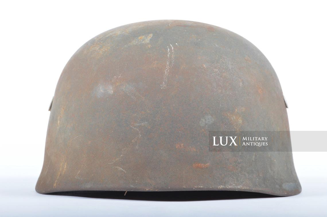 Late-war M38 German paratrooper combat helmet, « woodwork find » - photo 8