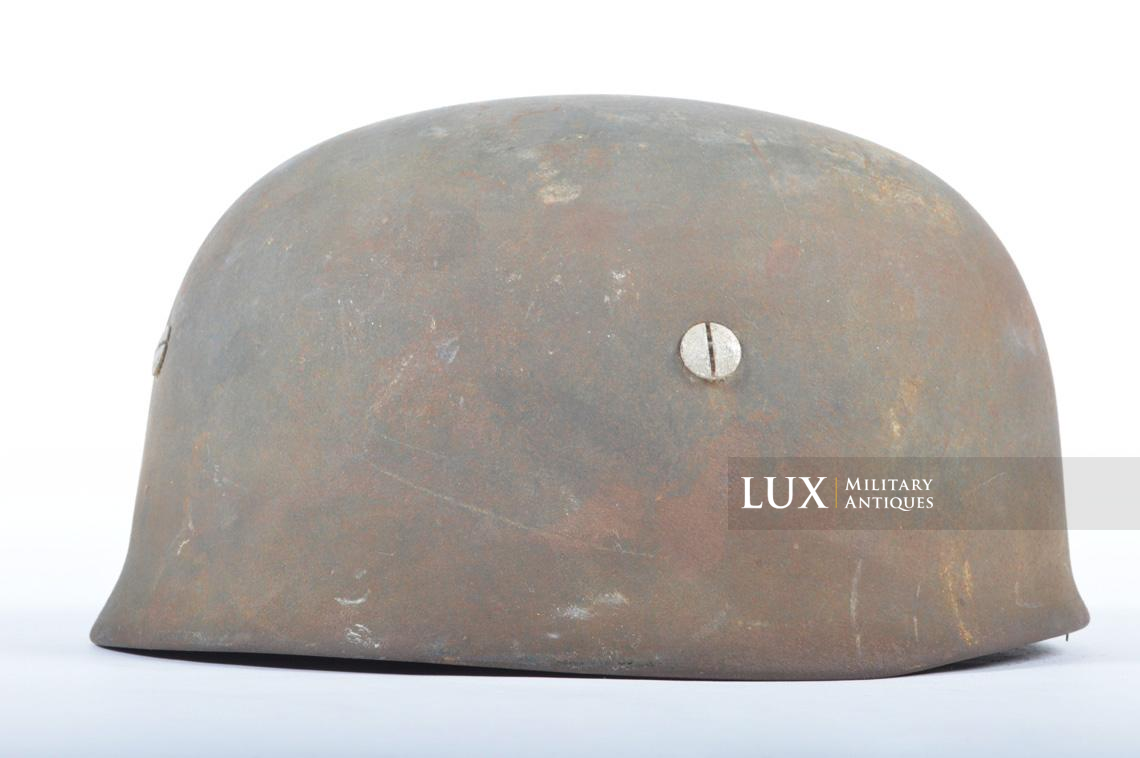 Late-war M38 German paratrooper combat helmet, « woodwork find » - photo 10