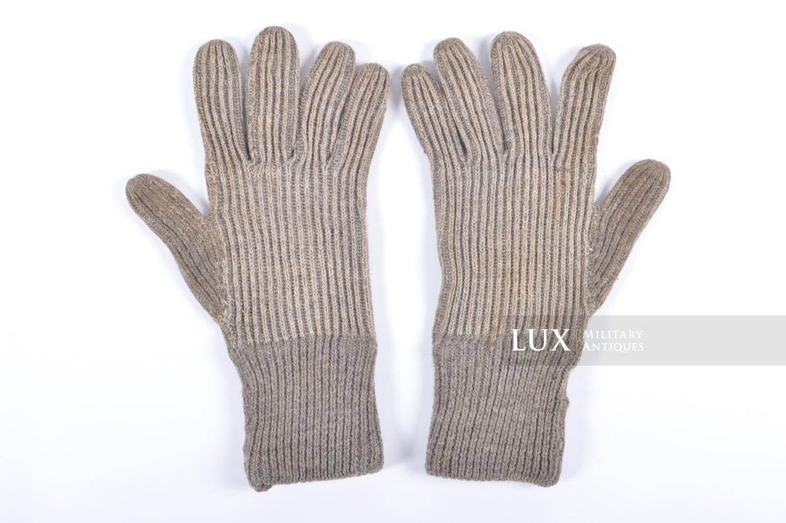 Rare gants réglementaires allemands en laine - photo 4