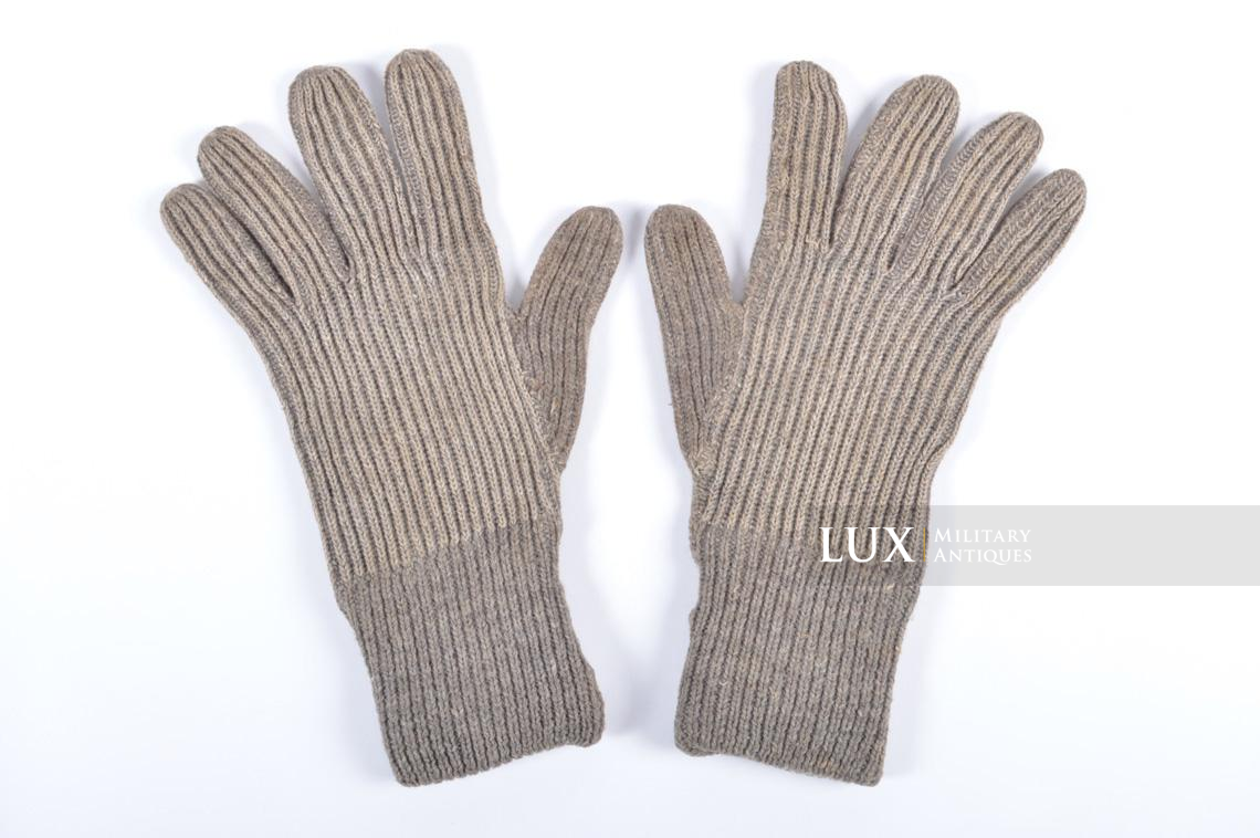 Rare gants réglementaires allemands en laine - photo 7
