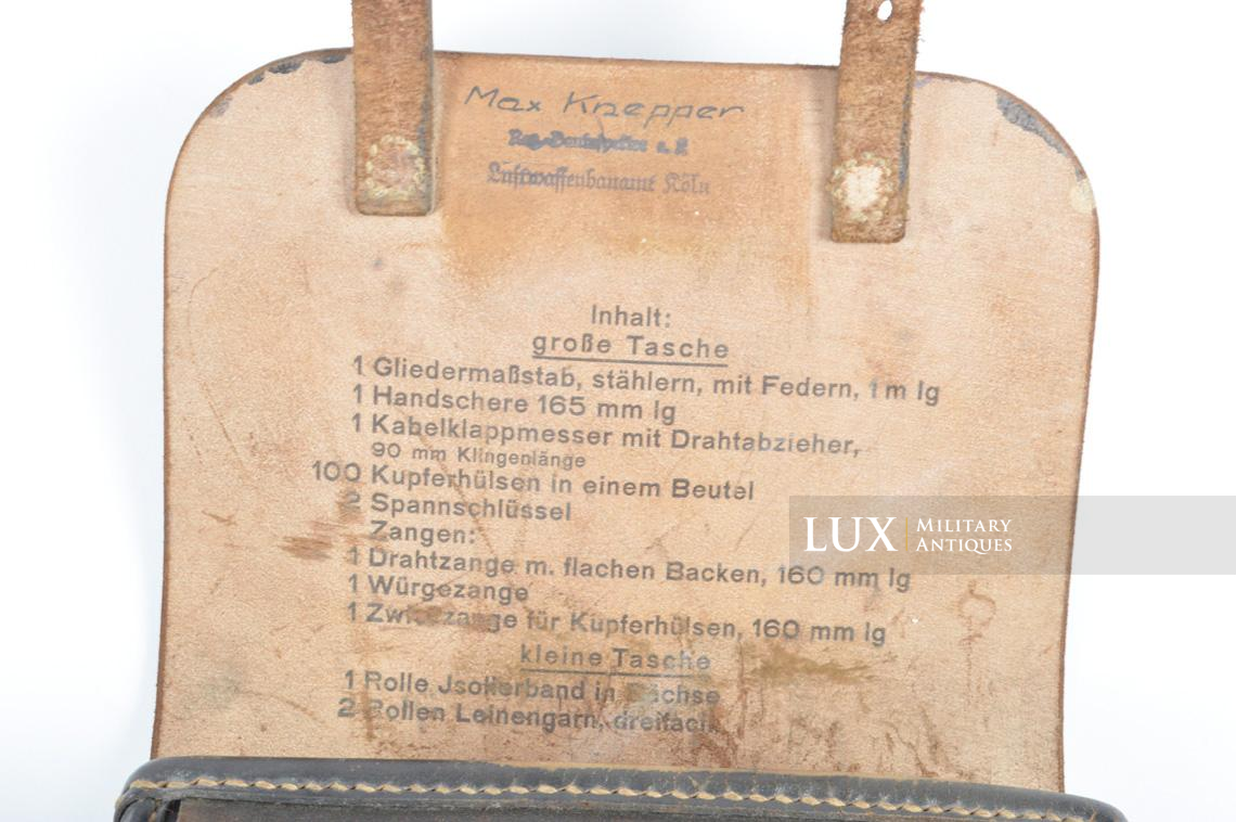 Trousse allemande d'outillage de pionnier en cuir, « Luftwaffe » - photo 9
