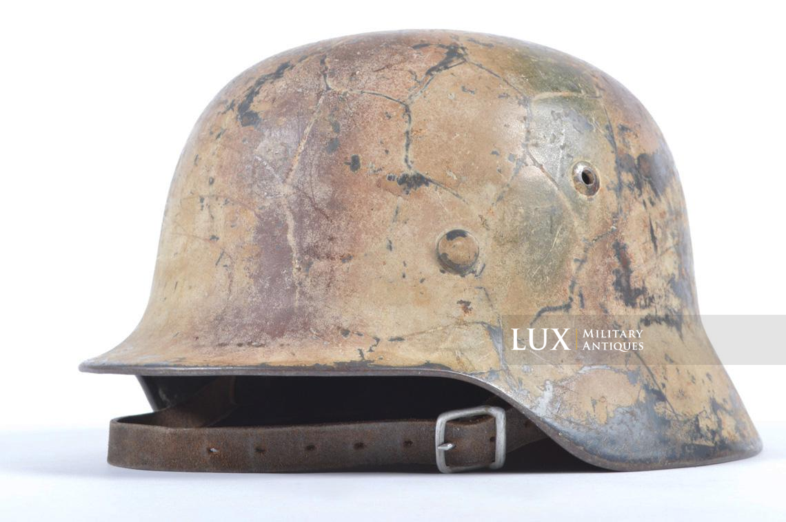 Casque M35 Luftwaffe camouflé trois tons Nomandie, « Ex-grillagé » - photo 7