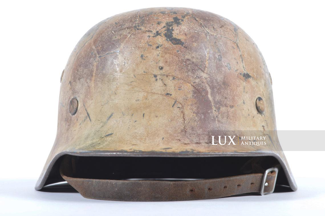 M35 Luftwaffe Three Tone Normandy Camouflage Helmet, « Ex-Chiken wire » - photo 8