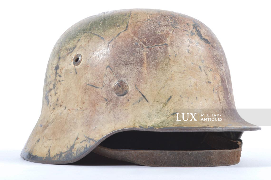M35 Luftwaffe Three Tone Normandy Camouflage Helmet, « Ex-Chiken wire » - photo 9
