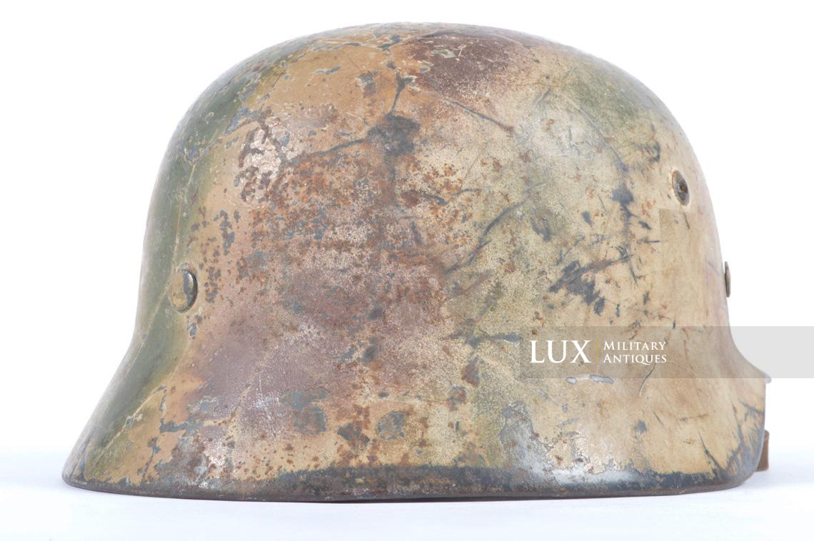 M35 Luftwaffe Three Tone Normandy Camouflage Helmet, « Ex-Chiken wire » - photo 11