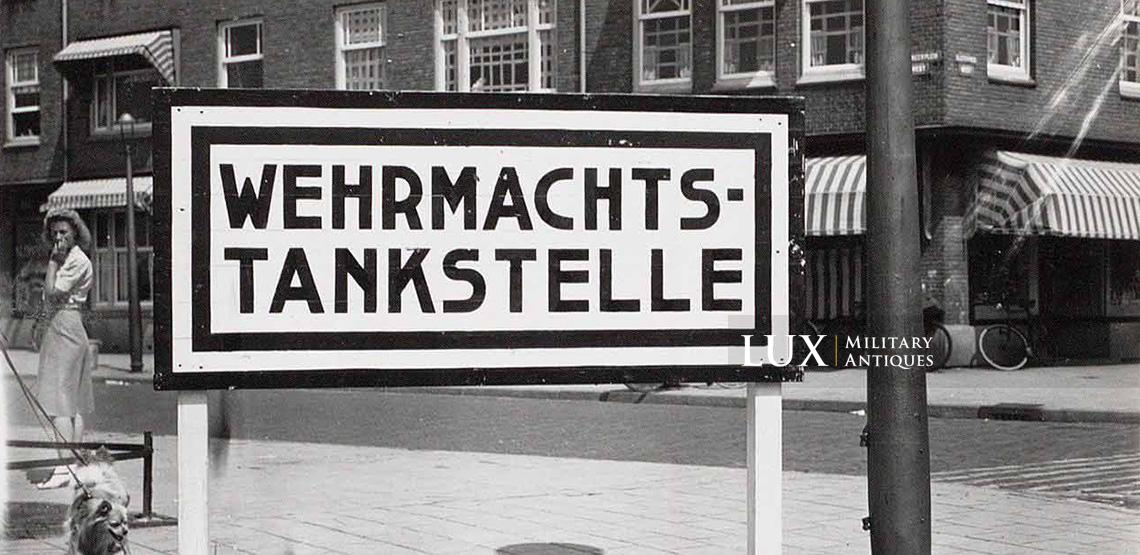 German army gas station location sign, « TANKSTELLE » - photo 7