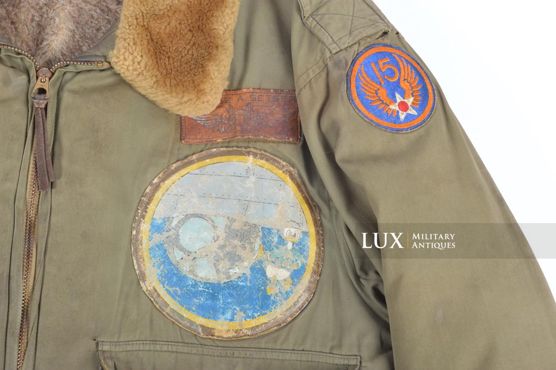 15th USAAF named and identified B-10 flight jacket, S/Sgt. George A. Setser, « Hangar Annie » - photo 9