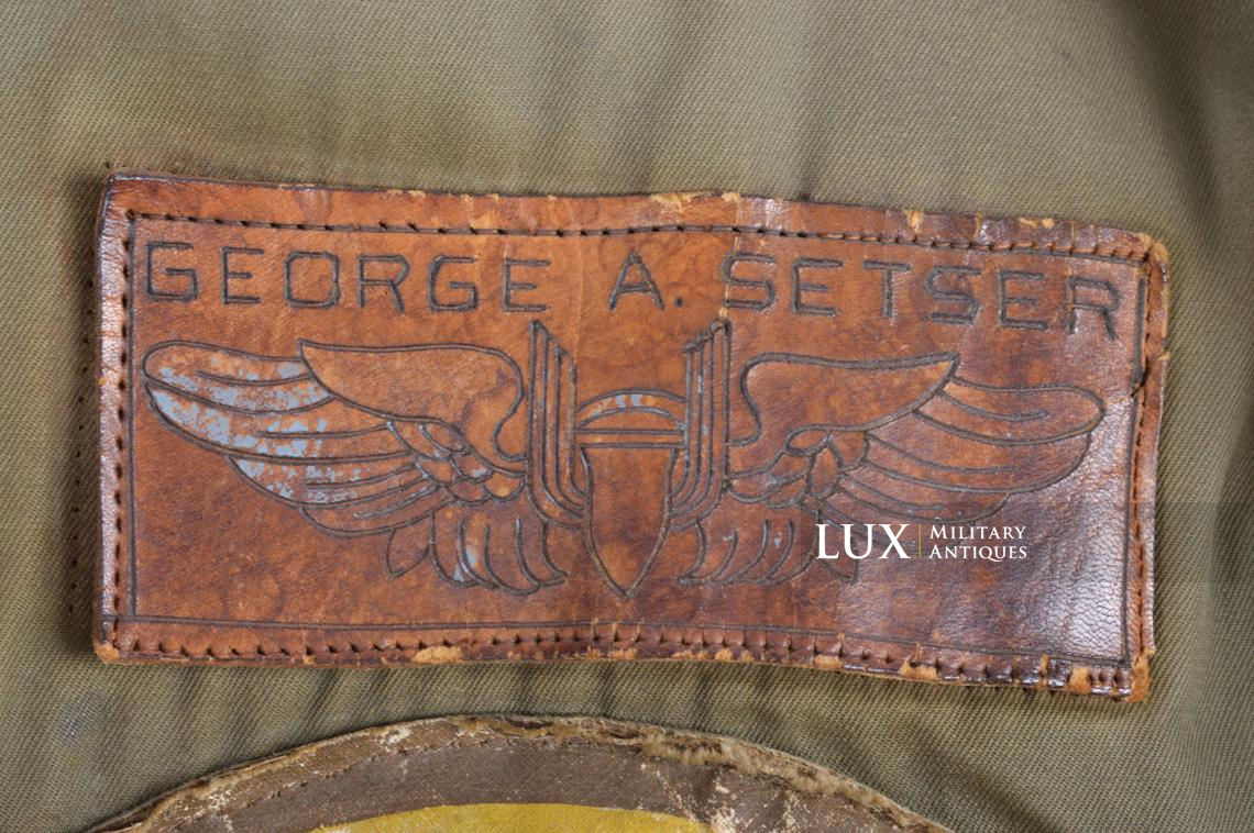 15th USAAF named and identified B-10 flight jacket, S/Sgt. George A. Setser, « Hangar Annie » - photo 16