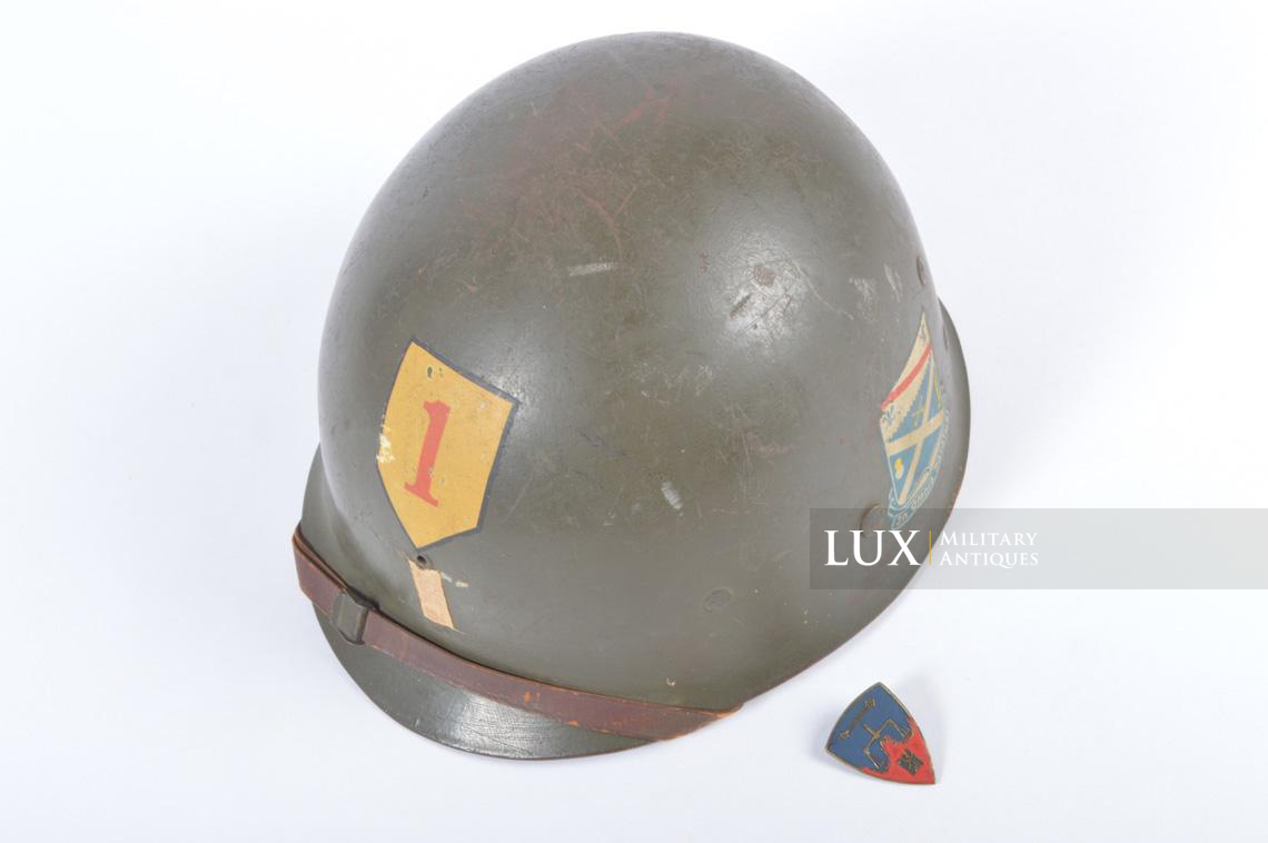 USM1 1st Infantry Division « Nuremberg » war crimes lieutenant's helmet liner - photo 4