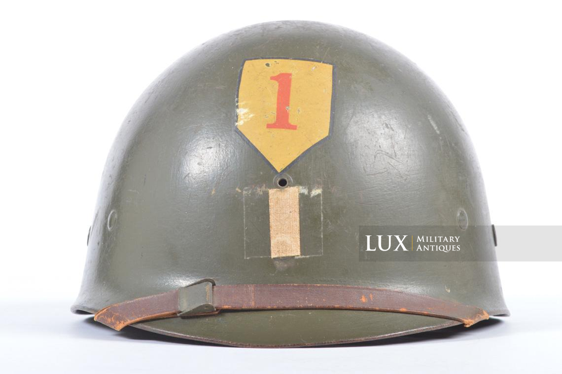 USM1 1st Infantry Division « Nuremberg » war crimes lieutenant's helmet liner - photo 8