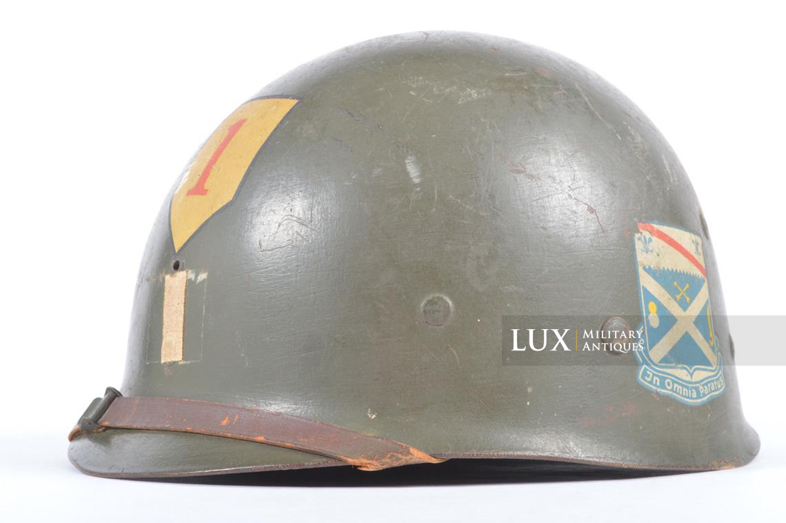 USM1 1st Infantry Division « Nuremberg » war crimes lieutenant's helmet liner - photo 9
