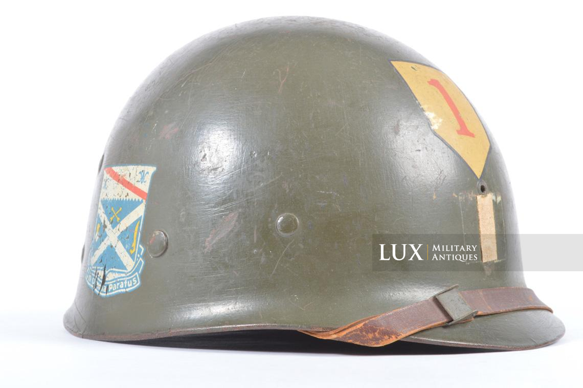 USM1 1st Infantry Division « Nuremberg » war crimes lieutenant's helmet liner - photo 15