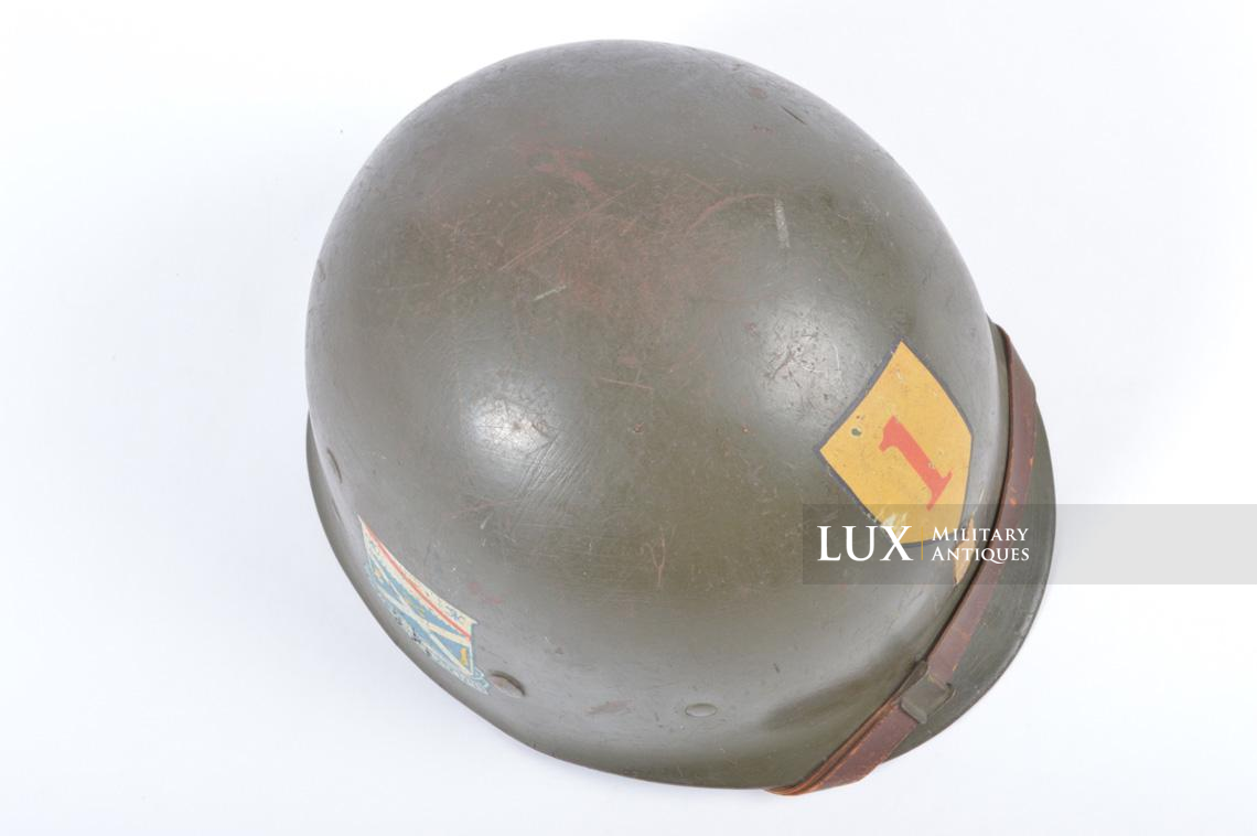 USM1 1st Infantry Division « Nuremberg » war crimes lieutenant's helmet liner - photo 16