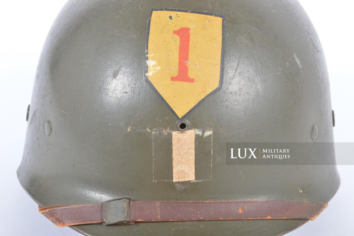 USM1 1st Infantry Division « Nuremberg » war crimes lieutenant's helmet liner - photo 17