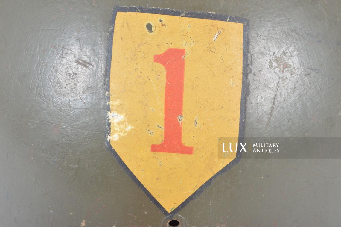 USM1 1st Infantry Division « Nuremberg » war crimes lieutenant's helmet liner - photo 18